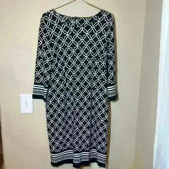 Talbots black and white dress size 14 - Picture 5 of 7
